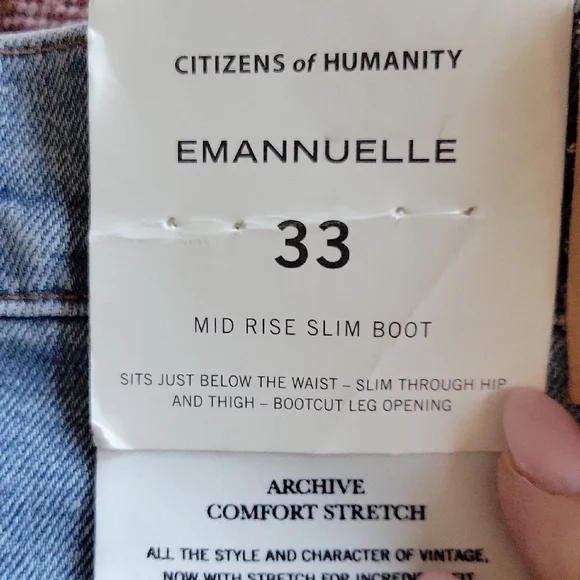 Citizens of Humanity Distressed Emannuelle Mid Rise Slim Boot Jean